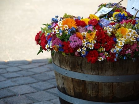 FLOWERS IN A BARREL - Flowers & Nature Background Wallpapers on Desktop ...