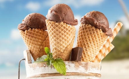 Ice cream - ice cream, summer, chocolate, desert