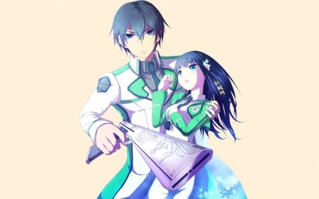 Miyuki & Tatsuya - sibling, anime, mahou, gun, shiba, seifuku, couple