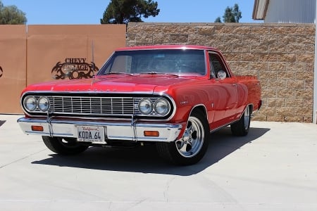 1964-Chevrolet-El-Camino - Bowtie, Red, GM, Classic