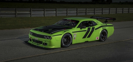 2015-Dodge-Challenger-SRT-Trans-Am - mopar, green, racer, spolier