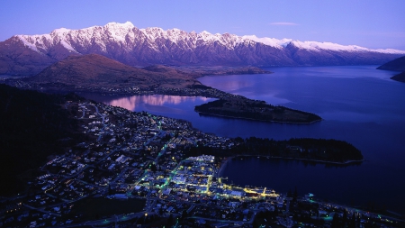 New Zealand Bay Cities - bays, nature, mountains, houses, architecture