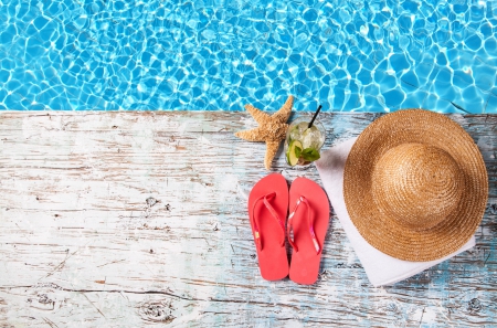 â™¥ - water, summer, beach, hat