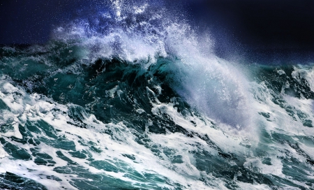 Stormy sea - storm, sea, oceain, wave