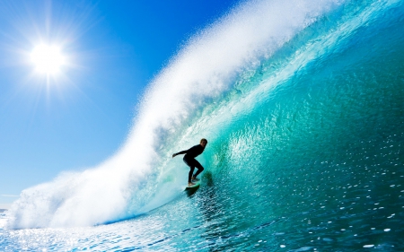 surfing - summer, coast, beach, guy, man, shore, SkyPhoenixX1, holiday, waveriding, paradise, riding, tropic, sky, sun, water, vacation, sea, sunshine, ocean, nature, tropical, waves, surfboard, wave