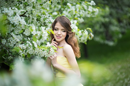 Beauty - flowers, lady, soft, model