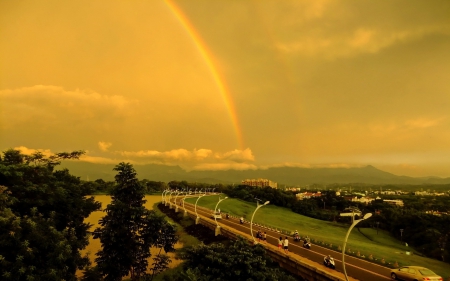 Rainbow over Taiwan - nature, rainbows, rainbow, taiwan