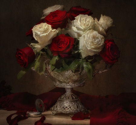 Still life - flowers, red, still life, roses