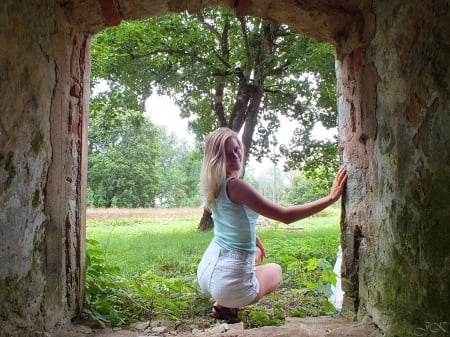 Gate. - model female, people, nature, other