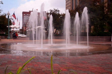 Downtown Falls - waterworks, downtown falls, water stream, sprinkler, canton ohio, downtown