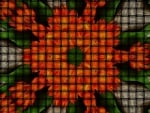 ORANGE FIVE SIDED DAISY WEAVE