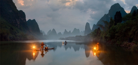 Paradise - nature, amazing, clouds, river