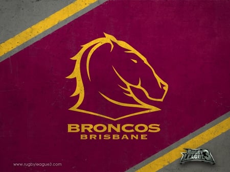 brisbane broncos - brisbane broncos, logo, horse, maroon