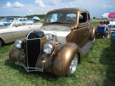 Car-Show - clouds, car, summer, Falkoping, Sweden, grass, car-show, sky