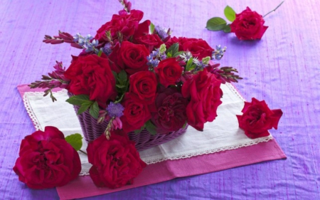 Red Roses - flowers, red, roses, petals