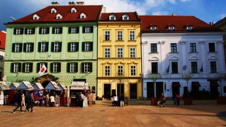 Slovakian City - architecture, houses, cities, slovakian