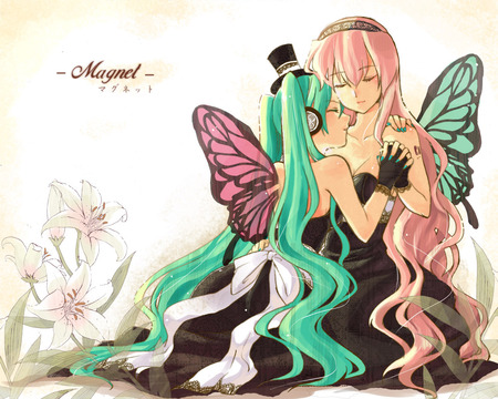 Beauty blossoms - hatsune miku, anime, vocaloid, luka megurine