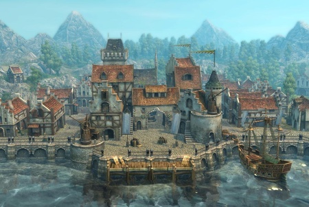 Anno 1704 - anno 1704, town, dock