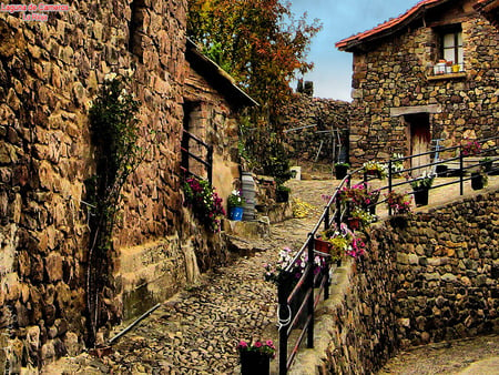 Laguna de Cameros - laguna, street, houses, cameros