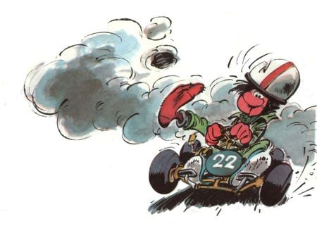 Gaston Lagaffe - comic, cartoons, cool, car, france, cute, gaston, adorable, lagaffe, cartoon, smoke, funny, colored, lovely, andre franquin, gaston lagaffe, comics, animal