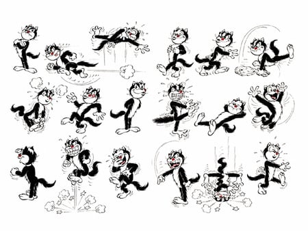 Hercule - hercule, comics, cartoon, pif, colored, cats, black and white, france, lovely, cool, jose cabrero arnal, cat, comic, black, white, funny, cute, adorable, cartoons