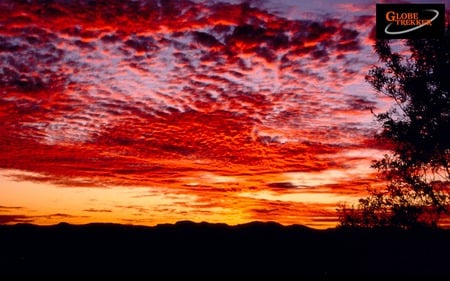 Australian Sunset - mountains, sunset, australia