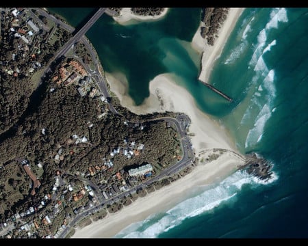 Gold Coast, Queensland - ocean, beach, australia, coast queensland, aerial view