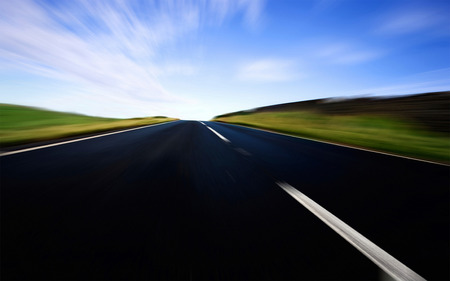 Road on field - sky, landscap, nature