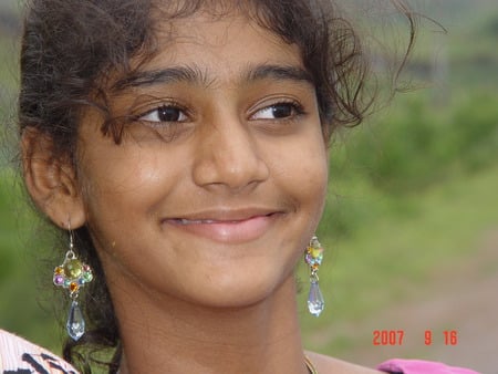 HAPPY BABY OF RURAL INDIA - cute smily, shot with sony slr