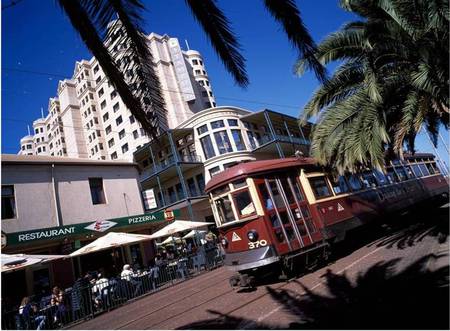 Melbourne Tram - city, buildings, tram, melbourne, australia