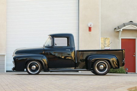 1956-Ford-F-100 - classic, black, f 100, truck