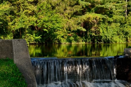 Reflections Falls - relaxing, reflections falls, waterworks, tranquil, water stream, soothing reflections, water flow, soothing