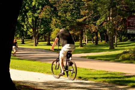 A Ride In The Park - riding, bicycle, A Ride In The Park, park, cycling