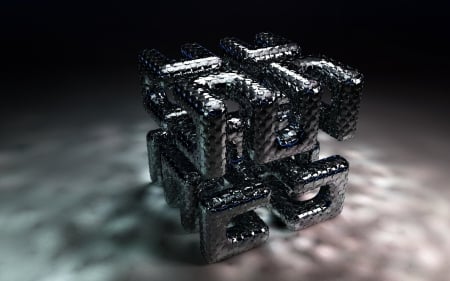 3d cube - art, abstract, 3d, cube, cg