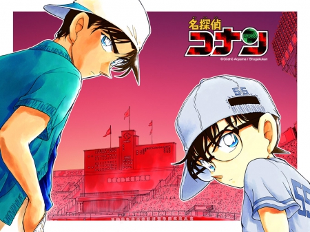 Conan and Hattori - gosho aoyama, conan edogawa, hattori heiji, detective conan