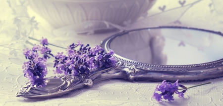 you call yourself - you call yourself, delicate, mirror, for lady, flowers, purple atmosphere