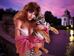 Beauty with tiger cub