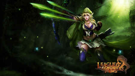 Fantasy girl - girl, game, league of legends, green, fantasy