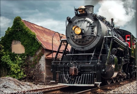 Old Train - steam, shed, railways, station