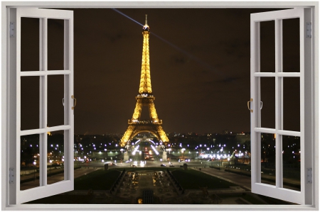 Eiffel Tower at Night - Eiffel, Lights, Tower, Nights