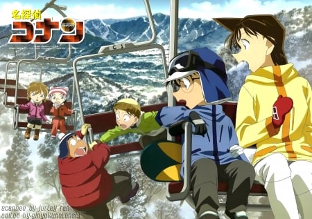 Detective Conan - genta, haibara ai, mitsuhiko, conan edogawa, ayumi, detective conan, ran mouri