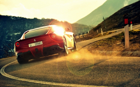 Ferrari F12 berlinetta and sunshine - berlinetta, f12, car, hd, nice, supercar, ferrari