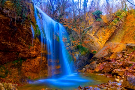 AUTUMN FALLS - nature, waterfalls, autumn, russia