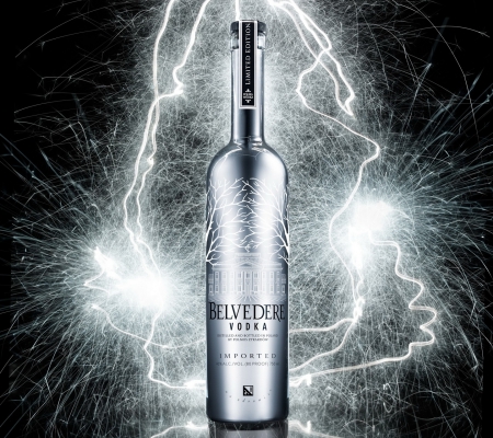 Vodka - lightning, bottle, vodka, grey