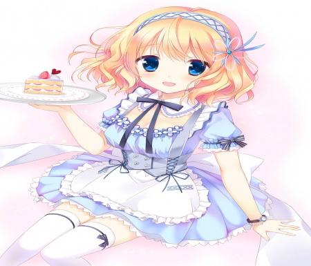 Cute Maid - pretty, dress, girl, cute, orginal, cake, maid, sweet