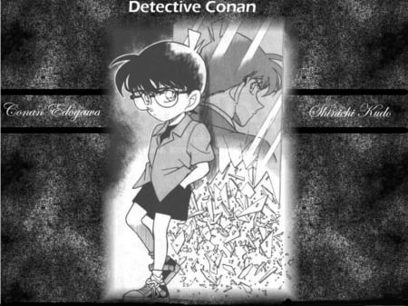 Detective Conan - male, shinichi kudo, mirror, conan edogawa, detective conan