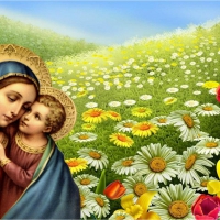 Saint Mary carries our savior