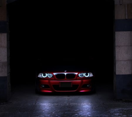 Bmw - cat eye, bmw, car, red