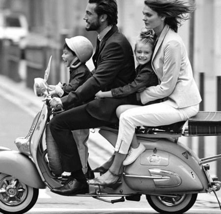 Happy Family - photography, white, black, people