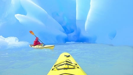 Glacier Kayaking - glaciers, ice, kayak, nature